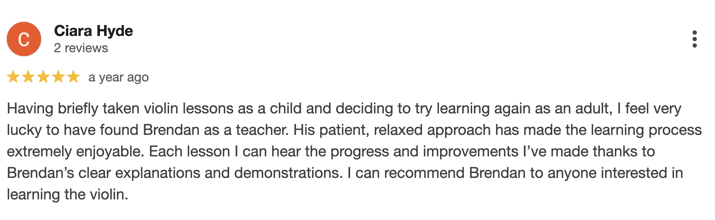 Student feedback
